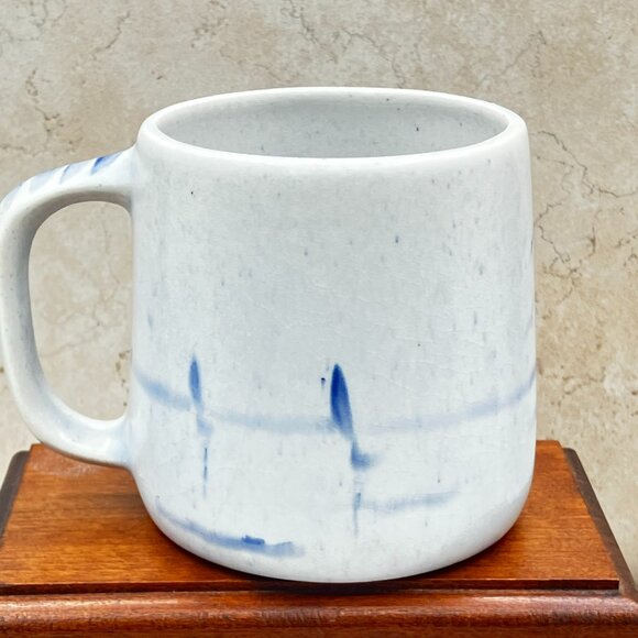 Vintage Ipswich Craft Pottery Hand Painted "Low Tide" Mug Cup 1980's - Picture 5 of 10